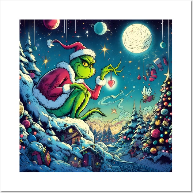 Whimsical Holidays: Grinch-Inspired Artwork and Festive Delights Wall Art by insaneLEDP